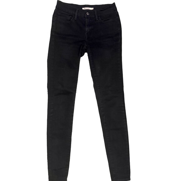 🖤 Levi’s Skinny Mid Rise Jeans, Stretchy, Size 27 - Picture 1 of 6